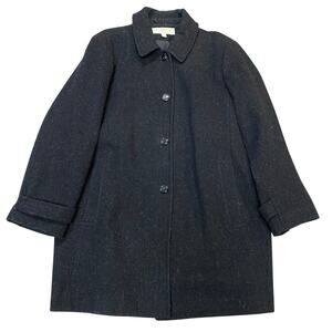 Vintage 90s Liz Claiborne Womens 18W 100% Wool Mid Length Coat Jacket